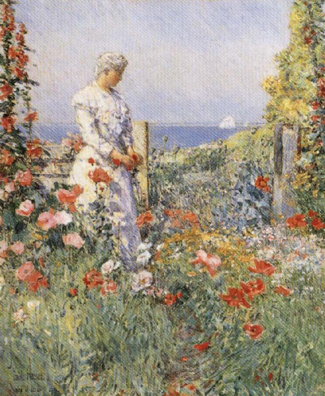 Childe Hassam In the Garden:Celia Thaxter in Her Garden France oil painting art